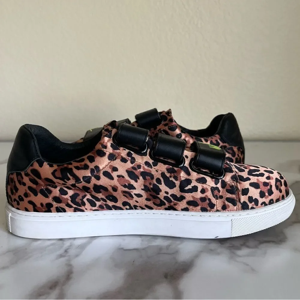 Bons Baisers de Panama Women Size 7.5 Edith Leopard Leather Slip On Sneakers